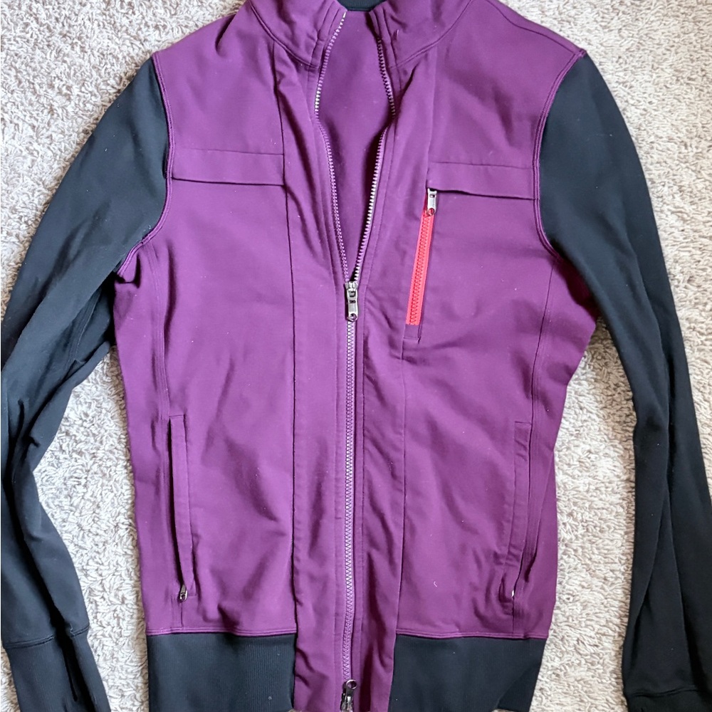 lululemon athletica Plum and Black Zip-Up Jacket